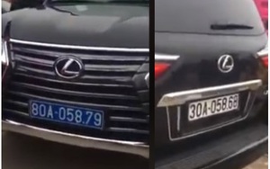 Xác minh thông tin "xế sang" Lexus đầu đeo biển xanh 80A, đuôi đeo biển trắng 30A