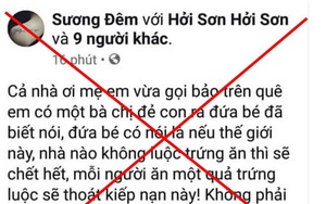 Cô gái tung tin thất thiệt 'ăn trứng luộc thoát kiếp nạn’ bị phạt 10 triệu đồng