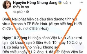 Công an truy tìm người tung tin sai sự thật "Đồng Nai có ca nhiễm nCoV/Covid-19"