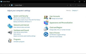 Vì sao Microsoft mãi không đưa chế độ tối (Dark Mode) lên ứng dụng Control Panel?