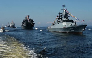Tàu chiến Hạm đội Thái Bình Dương Hải quân Nga tiến hành tập trận trên biển Nhật Bản