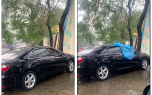 Thấy ô tô đỗ dưới trời mưa quên kéo kính, người đàn ông đã có hành động khiến cả MXH liên tục "thả tim"