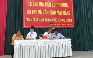 17 hộ dân nhận gần 70 tỷ tiền giải phóng mặt bằng dự án sân bay Long Thành