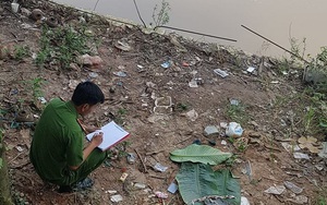 Dòng suối nơi nghi vấn người mẹ ôm 3 con nhảy tự tử có độ sâu khoảng 3 mét