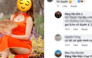 Phó nháy nhận rổ 'gạch đá' vì chụp mẫu mặc sườn xám ngồi hớ hênh ở vườn hoa Tết, lên tiếng: 'Đã xin mẫu vén cao váy và cô đồng ý'