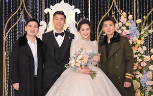 2 thiếu gia nhà bầu Hiển dự đám cưới Duy Mạnh - Quỳnh Anh, khí chất tổng tài khiến dân tình trầm trồ