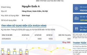 Từ 1/3, hóa đơn tiền điện mới sẽ có biểu đồ lịch sử dùng điện