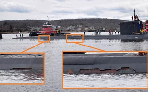 Bức ảnh hé lộ vấn đề lớp phủ tàng hình trên tàu ngầm tấn công của Mỹ