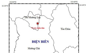 Xảy ra động đất ở Điện Biên