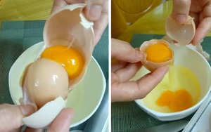 Cô gái ngạc nhiên khi lần đầu tiên chứng kiến quả trứng trong trứng có 1-0-2