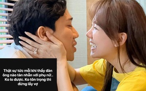 Hari Won đăng status bức xúc 'đàn ông tàn nhẫn với phụ nữ, không tôn trọng thì đừng lấy vợ', chuyện gì đây?