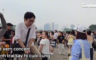 Khán giả trèo rào ở Mỹ Đình để vào xem concert Anh trai
