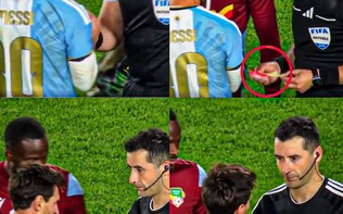 Messi nhận cả thẻ đỏ lẫn thẻ vàng từ trọng tài ngày chia tay tuyển Argentina