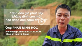 Tìm kiếm nạn nhân cuối cùng bị mất tích trong vụ lở đất vùi lấp xe khách ở Hà Giang