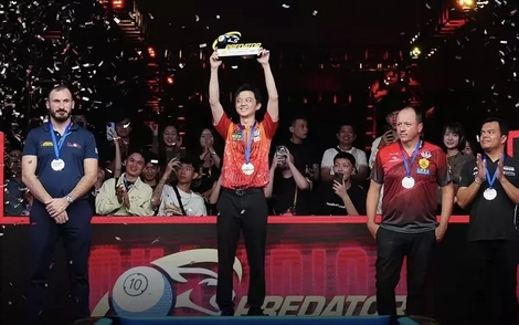 Cơ thủ Đài Loan (TQ) nhận 1,8 tỷ tiền thưởng khi vô địch tại TPHCM