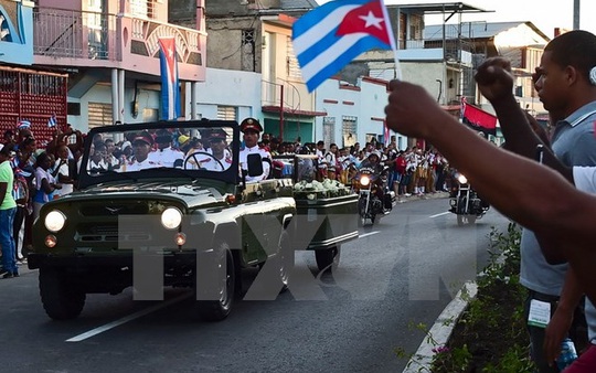 Hình ảnh lễ an táng tro cốt của lãnh tụ Cuba Fidel Castro Ruz