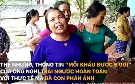 Vụ vợ "quan" thôn nhận quà lũ lụt: Bất ngờ cán bộ nói phản ánh của dân không chính xác