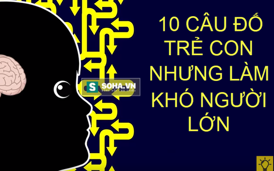 Đây chỉ là 10 câu đố trẻ con nhưng làm khó người lớn