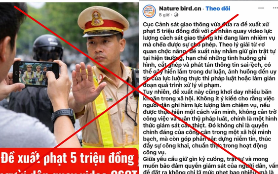 Từ tin giả "phạt 5 triệu đồng" người dân quay clip CSGT làm nhiệm vụ: Khi nào được ghi âm, ghi hình?