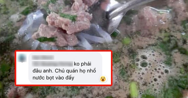 The man who posted a bowl of pho “seems to be spitting”, netizens are angry