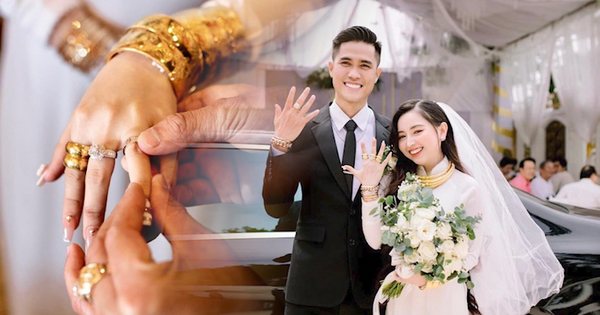 The 10 billion bride in Soc Trang holds an engagement ceremony filled with gold and diamonds