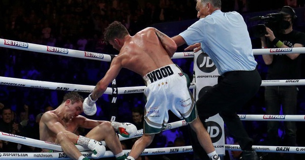 The boxer fell out of the ring, had to be hospitalized after a brutal knockout in a world title match