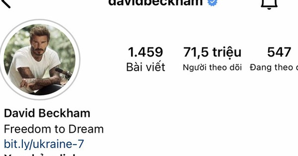David Beckham gives his Instagram account to a doctor in Ukraine