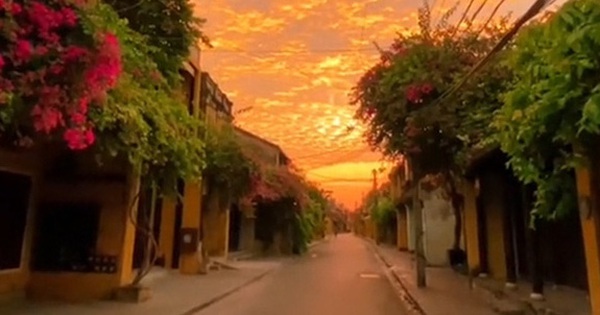 The sight of Hoi An without a shadow of a person is enchantingly beautiful under the sun