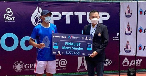 Ly Hoang Nam to lose the championship at the Thai Professional Tennis Tournament