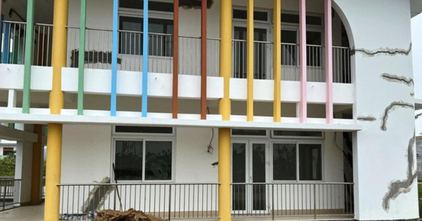 After the inauguration, the most modern kindergarten in Hue city is full of cracks