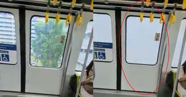 The train glass suddenly turns translucent when passing through a residential area, only to find out the very civilized reason