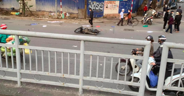 Investigate the death of a woman selling groceries next to a deformed motorbike