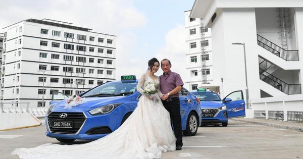 Overwhelmed with financial capacity, the girl still chooses a taxi as the bride’s car