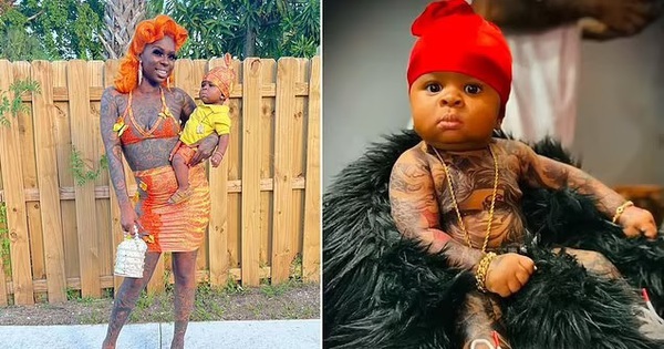 Controversy of young mother ‘tattooed’ her 1-year-old son