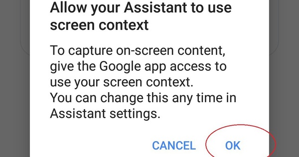 Instructions to listen to Google virtual assistant read website content