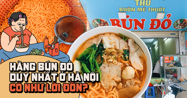 The only red vermicelli restaurant in Hanoi that is hot lately