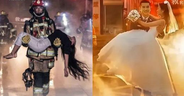 The fireman rescued the girl from the fire, 3 years later held a perfect wedding like a fairy