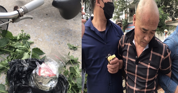 The “boss” hid a pack of drugs under a pile of vegetables and then rode his bike to deliver the goods when he was caught red-handed