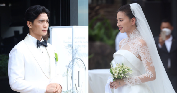 Who is the hottest visual duo today, look at Ngo Thanh Van and Huy Tran at the wedding!