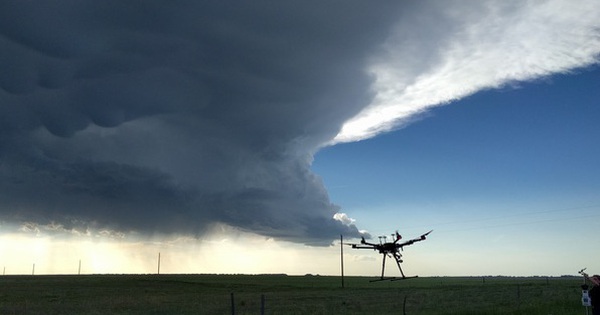 Drones operating in tornadoes