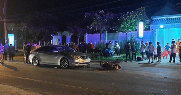 Blue car in Vinh Long caused an accident, one person died