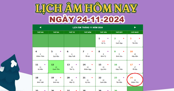 Lịch âm 24/11 – Âm lịch hôm nay 24/11 chính xác nhất – lịch vạn niên 24/11/2024