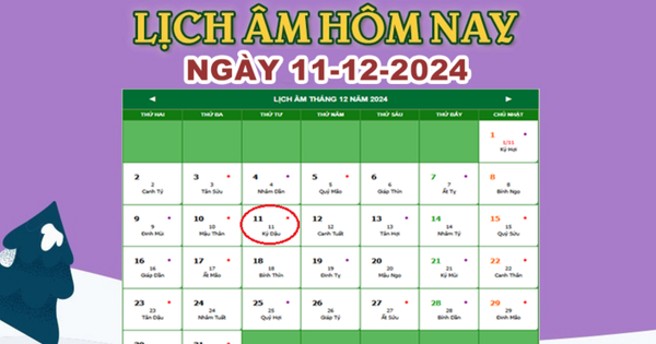 Lịch âm 11/12 – Âm lịch hôm nay 11/12 chính xác nhất – lịch vạn niên 11/12/2024