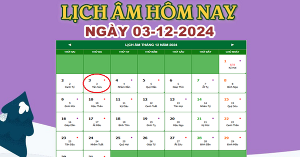 Lịch âm 3/12 – Âm lịch hôm nay 3/12 chính xác nhất – lịch vạn niên 3/12/2024