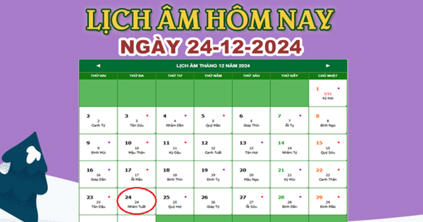 Lịch âm 24/12 – Âm lịch hôm nay 24/12 chính xác nhất – lịch vạn niên 24/12/2024