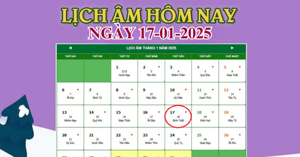 Lịch âm 17/1 – Âm lịch hôm nay 17/1 chính xác nhất – lịch vạn niên 17/1/2025