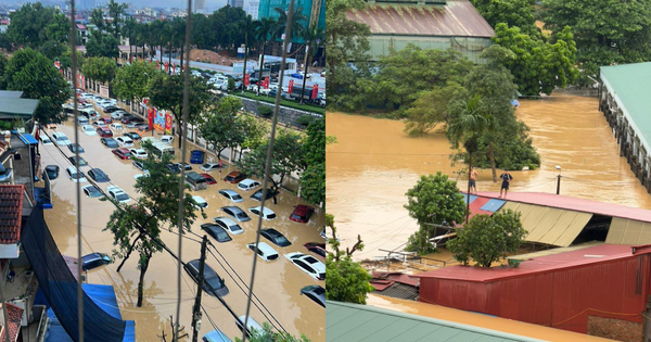 [Cập nhật] Thái Nguyên nhiều khu vực ngập sâu, mất điện; Bắc Ninh tràn đê, nước lũ cuồn cuộn