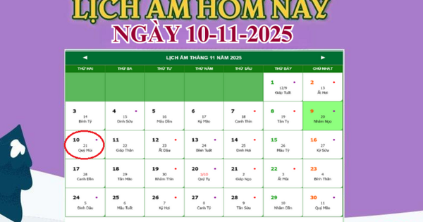 Lịch âm 10/11 - Âm lịch hôm nay 10/11 chính xác nhất - lịch vạn niên 10/11/2025