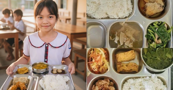 Giữa thời "bão giá", suất ăn bán trú của ngôi trường này từ 13 rồi lên... 14 nghìn đồng: Thịt cá rau tươi rói, đủ cả!