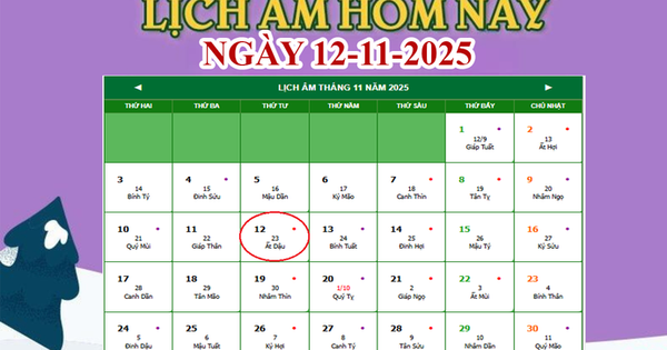 Lịch âm 12/11 - Âm lịch hôm nay 12/11 chính xác nhất - lịch vạn niên 12/11/2025